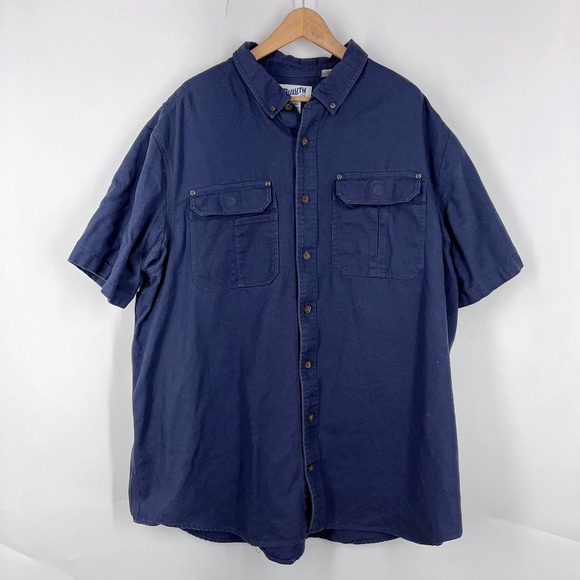 Duluth Trading Co Other - Duluth Trading Co Mens Swinging Fire Hose Button Cotton Short Sleeve Shirt 2XLT